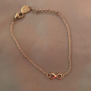 cute infinity sign gold bracelet
